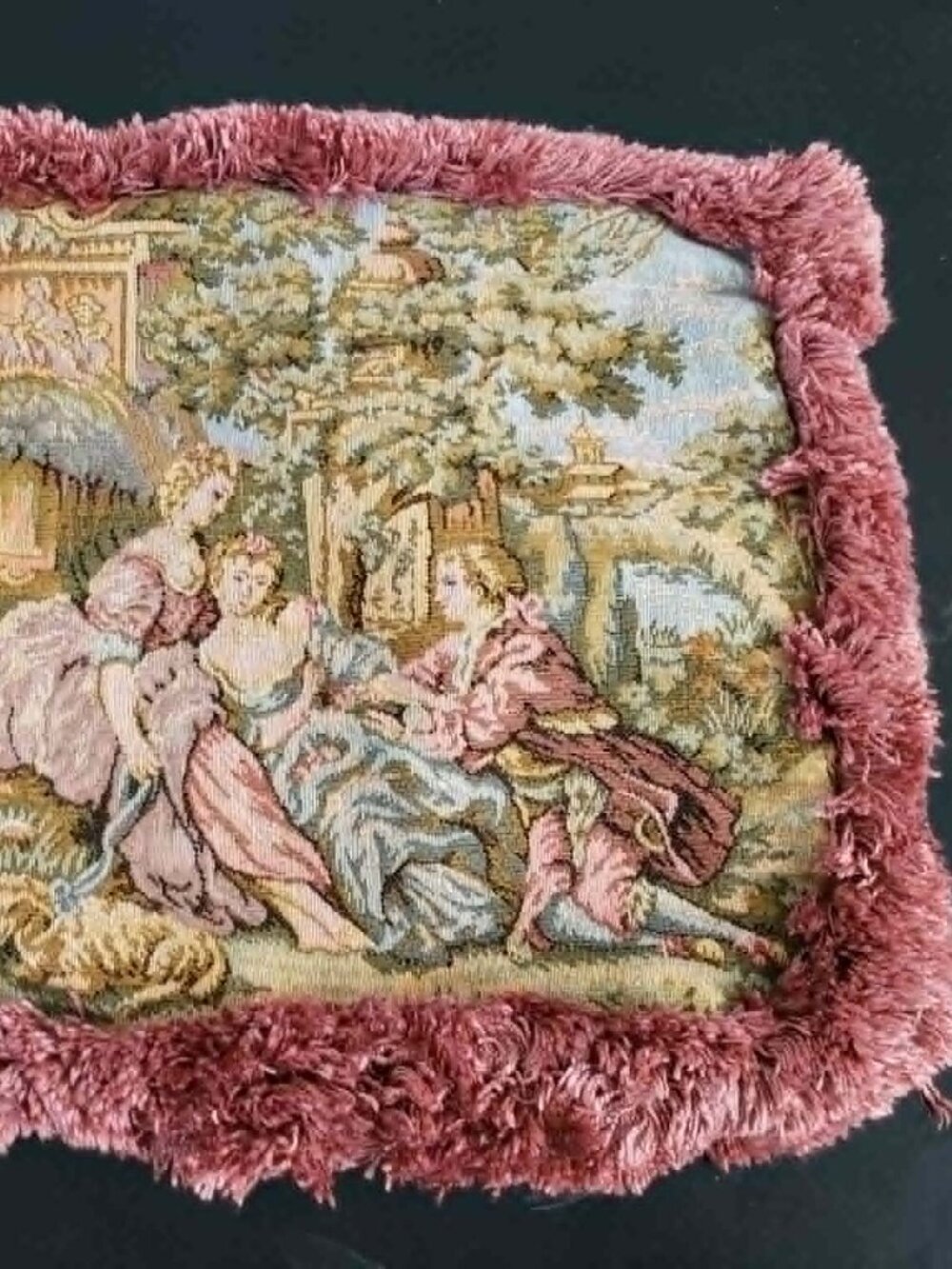 vintage tapestry french small pillow case - Picture 2 of 3